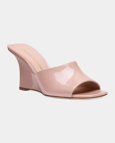Stuart Weitzman Vinnie 85mm Patent Leather Wedge Mule Sandals | Thumbnail 2 Stuart Weitzman Vinnie 85mm Patent Leather Wedge Mule Sandals | Thumbnail 2