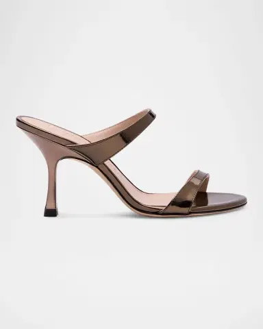 Stuart Weitzman Nudist Metallic Leather Slide Sandals | Thumbnail 3 Stuart Weitzman Nudist Metallic Leather Slide Sandals | Thumbnail 3