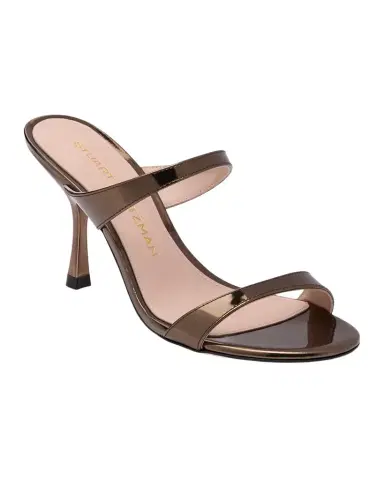Stuart Weitzman Nudist Metallic Leather Slide Sandals | Thumbnail 1 Stuart Weitzman Nudist Metallic Leather Slide Sandals | Thumbnail 1