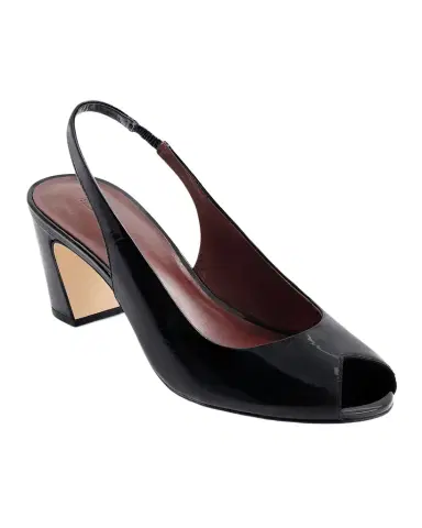 Bernardo Patent Peep-Toe Slingback Pumps | Thumbnail 1 Bernardo Patent Peep-Toe Slingback Pumps | Thumbnail 1
