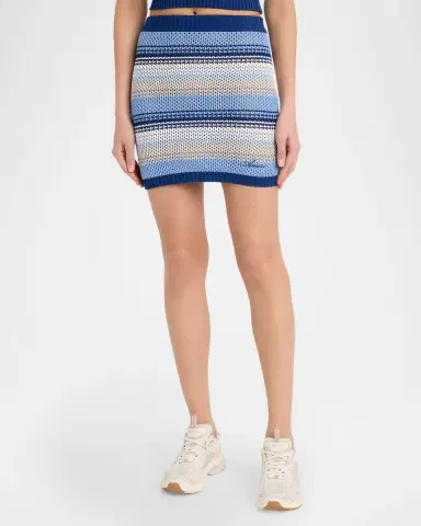 Amiri Striped Crochet Mini Skirt | Thumbnail 3 Amiri Striped Crochet Mini Skirt | Thumbnail 3