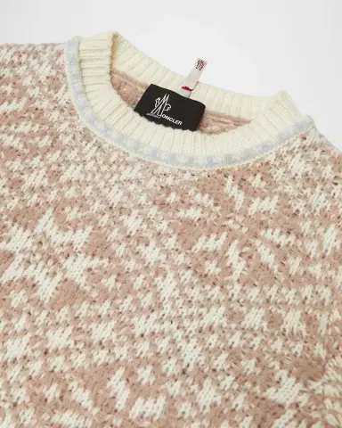 Moncler Grenoble Girl's Snowflake Intarsia Sweater, Size 8-14 | Thumbnail 2 Moncler Grenoble Girl's Snowflake Intarsia Sweater, Size 8-14 | Thumbnail 2