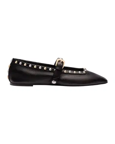 Stuart Weitzman Perry Studded Leather Mary Jane Ballerina Flats | Thumbnail 2 Stuart Weitzman Perry Studded Leather Mary Jane Ballerina Flats | Thumbnail 2