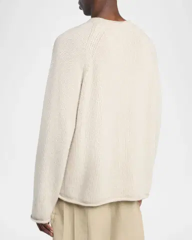 Bottega Veneta Men's Cashmere Blend Raglan-Sleeve Crewneck Sweater | Thumbnail 2 Bottega Veneta Men's Cashmere Blend Raglan-Sleeve Crewneck Sweater | Thumbnail 2