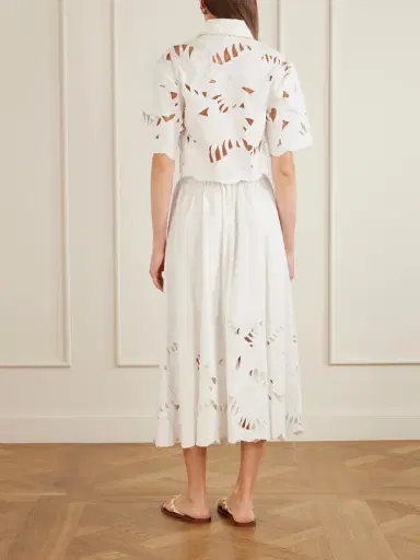 Zimmermann Mahon Cropped Embroidered Cotton Top | Thumbnail 4 Zimmermann Mahon Cropped Embroidered Cotton Top | Thumbnail 4