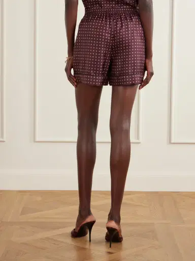 Saint Laurent Printed Silk-twill Shorts | Thumbnail 4 Saint Laurent Printed Silk-twill Shorts | Thumbnail 4