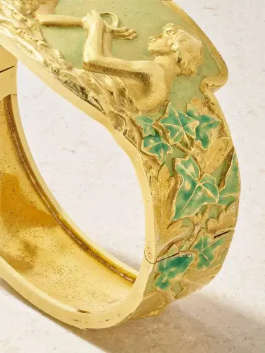 Stephanie Windsor Vintage 1860-1880s 18-karat Gold And Enamel Bangle | Thumbnail 4 Stephanie Windsor Vintage 1860-1880s 18-karat Gold And Enamel Bangle | Thumbnail 4
