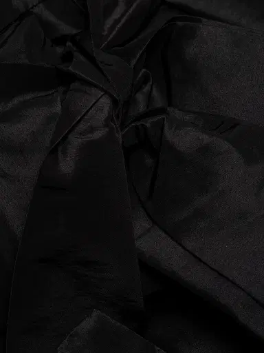 SIMKHAI Women's Julip Sateen Belted Shirt Gown - Black | Thumbnail 7 SIMKHAI Women's Julip Sateen Belted Shirt Gown - Black | Thumbnail 7