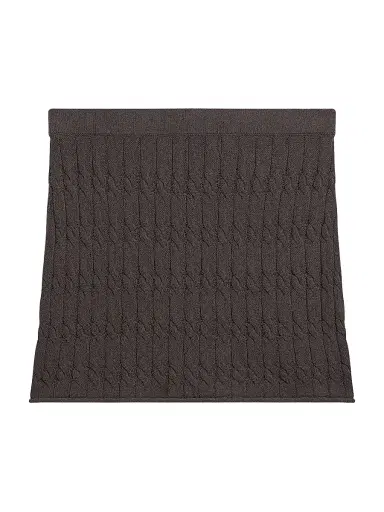 Helmut Lang Women's Cable-Knit Cotton-Blend Miniskirt - Gravel | Thumbnail 1 Helmut Lang Women's Cable-Knit Cotton-Blend Miniskirt - Gravel | Thumbnail 1