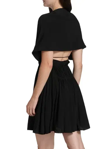 ALAIA Women's Hooded V-Neck Minidress - Noir Alaia | Thumbnail 5 ALAIA Women's Hooded V-Neck Minidress - Noir Alaia | Thumbnail 5