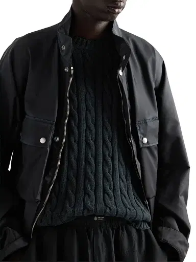 Prada Men's Cotton Crewneck Sweater - Black | Thumbnail 5 Prada Men's Cotton Crewneck Sweater - Black | Thumbnail 5