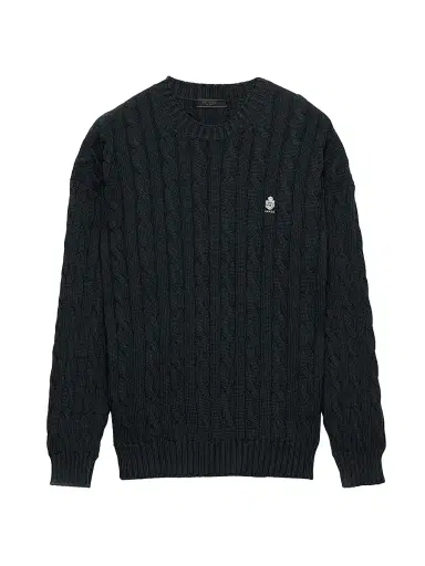 Prada Men's Cotton Crewneck Sweater - Black | Thumbnail 1 Prada Men's Cotton Crewneck Sweater - Black | Thumbnail 1