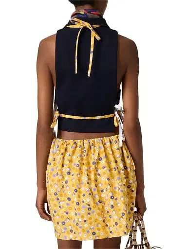 Miu Miu Women's Poplin Dress - Yellow | Thumbnail 3 Miu Miu Women's Poplin Dress - Yellow | Thumbnail 3