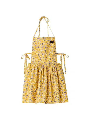Miu Miu Women's Poplin Dress - Yellow | Thumbnail 1 Miu Miu Women's Poplin Dress - Yellow | Thumbnail 1