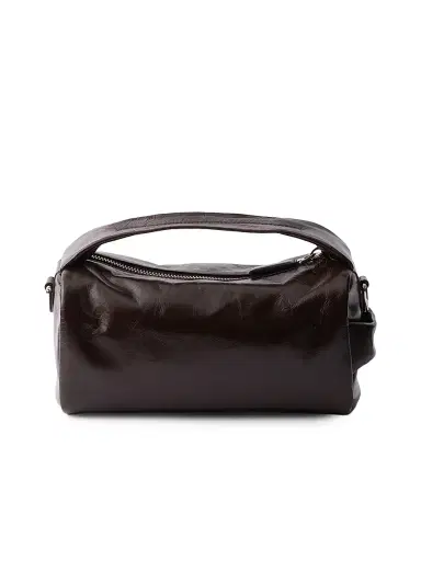 Prada Men's Leather Shoulder Bag - Brown | Thumbnail 4 Prada Men's Leather Shoulder Bag - Brown | Thumbnail 4