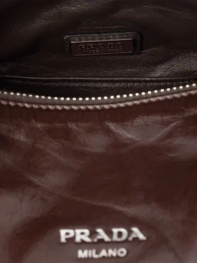 Prada Men's Leather Shoulder Bag - Brown | Thumbnail 5 Prada Men's Leather Shoulder Bag - Brown | Thumbnail 5