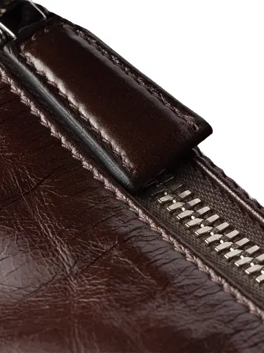 Prada Men's Leather Shoulder Bag - Brown | Thumbnail 6 Prada Men's Leather Shoulder Bag - Brown | Thumbnail 6