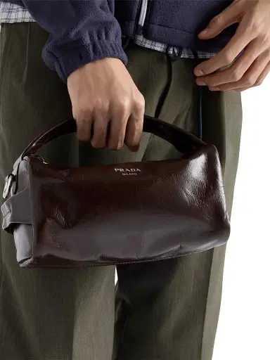 Prada Men's Leather Shoulder Bag - Brown | Thumbnail 8 Prada Men's Leather Shoulder Bag - Brown | Thumbnail 8
