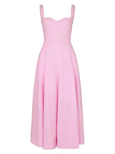 NICHOLAS Women's Anya Panelled Linen A-Line Maxi Dress - Rose | Thumbnail 1 NICHOLAS Women's Anya Panelled Linen A-Line Maxi Dress - Rose | Thumbnail 1