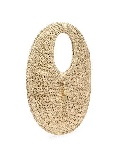 Jacquemus Women's Le Rond Spiaggia Raffia Shoulder Bag - Natural | Thumbnail 2 Jacquemus Women's Le Rond Spiaggia Raffia Shoulder Bag - Natural | Thumbnail 2