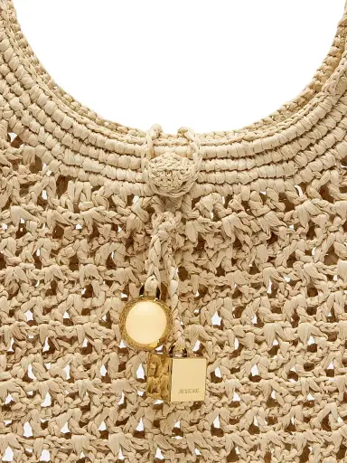 Jacquemus Women's Le Rond Spiaggia Raffia Shoulder Bag - Natural | Thumbnail 4 Jacquemus Women's Le Rond Spiaggia Raffia Shoulder Bag - Natural | Thumbnail 4
