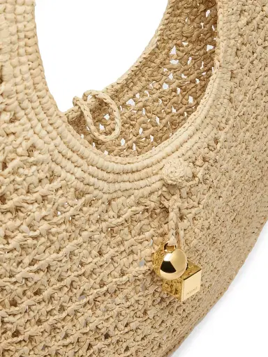 Jacquemus Women's Le Rond Spiaggia Raffia Shoulder Bag - Natural | Thumbnail 5 Jacquemus Women's Le Rond Spiaggia Raffia Shoulder Bag - Natural | Thumbnail 5