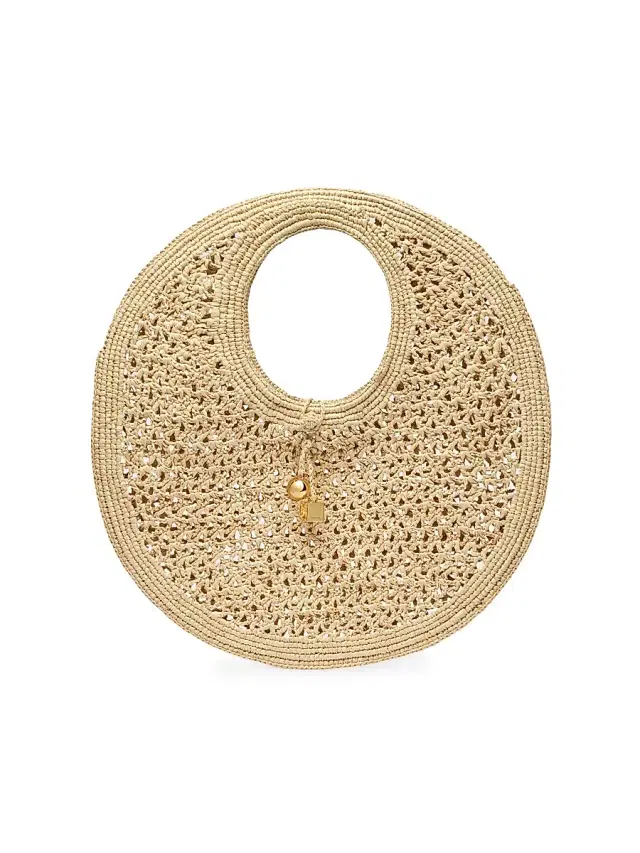Women's Le Rond Spiaggia Raffia Shoulder Bag - Natural Women's Le Rond Spiaggia Raffia Shoulder Bag - Natural