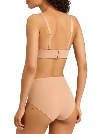 Hanro Women's Allure Strapless Convertible T-Shirt Bra - Tan | Thumbnail 4 Hanro Women's Allure Strapless Convertible T-Shirt Bra - Tan | Thumbnail 4