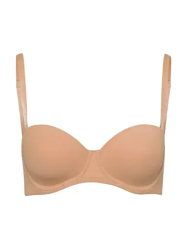 Hanro Women's Allure Strapless Convertible T-Shirt Bra - Tan | Thumbnail 1 Hanro Women's Allure Strapless Convertible T-Shirt Bra - Tan | Thumbnail 1
