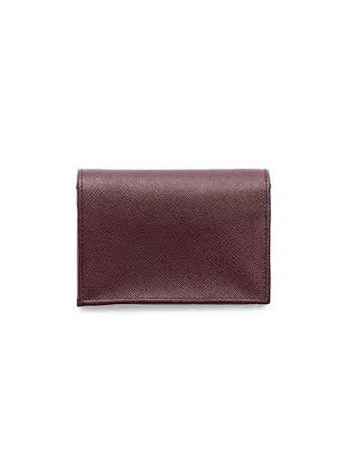 Prada Women's Small Saffiano Leather Wallet - Dark Red | Thumbnail 2 Prada Women's Small Saffiano Leather Wallet - Dark Red | Thumbnail 2