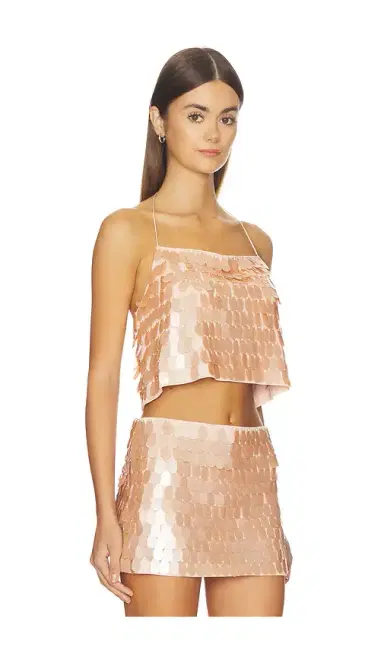Alice + Olivia Alice + Olivia Grazi Paillette Spaghetti Strap Top | Thumbnail 2 Alice + Olivia Alice + Olivia Grazi Paillette Spaghetti Strap Top | Thumbnail 2