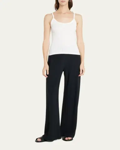 LESET Cotton Pointelle Scalloped Tank Top | Thumbnail 2 LESET Cotton Pointelle Scalloped Tank Top | Thumbnail 2