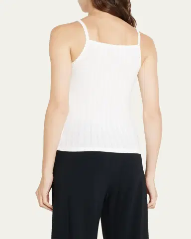LESET Cotton Pointelle Scalloped Tank Top | Thumbnail 3 LESET Cotton Pointelle Scalloped Tank Top | Thumbnail 3