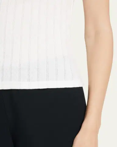 LESET Cotton Pointelle Scalloped Tank Top | Thumbnail 5 LESET Cotton Pointelle Scalloped Tank Top | Thumbnail 5