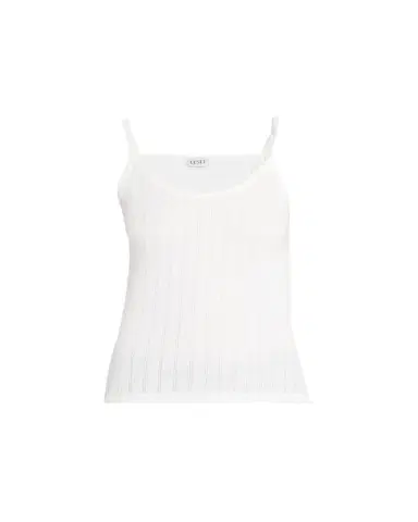 LESET Cotton Pointelle Scalloped Tank Top | Thumbnail 1 LESET Cotton Pointelle Scalloped Tank Top | Thumbnail 1