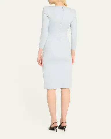 Giorgio Armani Milano Jersey Dress with Gathered Waist | Thumbnail 3 Giorgio Armani Milano Jersey Dress with Gathered Waist | Thumbnail 3