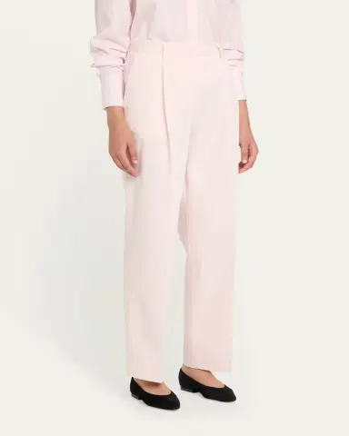 Toteme Slant-Pocket Pleated Straight-Leg Cotton Trousers | Thumbnail 8 Toteme Slant-Pocket Pleated Straight-Leg Cotton Trousers | Thumbnail 8