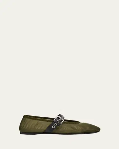 Miu Miu Mesh Buckle Mary-Jane Ballerina Flats | Thumbnail 12 Miu Miu Mesh Buckle Mary-Jane Ballerina Flats | Thumbnail 12