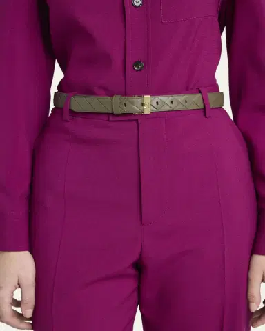 Bottega Veneta Watch-Buckle Intrecciato Leather Belt | Thumbnail 2 Bottega Veneta Watch-Buckle Intrecciato Leather Belt | Thumbnail 2