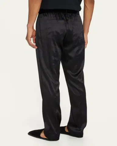 Tom Ford Men's Silk Logo Pajama Pants | Thumbnail 3 Tom Ford Men's Silk Logo Pajama Pants | Thumbnail 3