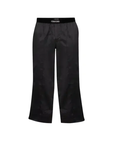 Tom Ford Men's Silk Logo Pajama Pants | Thumbnail 1 Tom Ford Men's Silk Logo Pajama Pants | Thumbnail 1