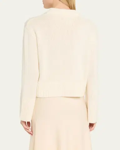 Lisa Yang Sony Cashmere Shrunken Crewneck Sweater | Thumbnail 3 Lisa Yang Sony Cashmere Shrunken Crewneck Sweater | Thumbnail 3