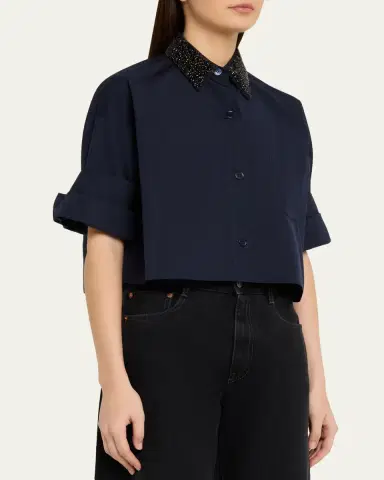 TWP Next Ex Shirt with Crystal-Embellished Collar | Thumbnail 4 TWP Next Ex Shirt with Crystal-Embellished Collar | Thumbnail 4