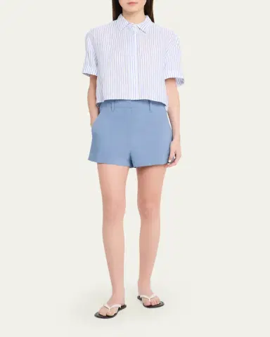 A.L.C. Liam Linen-Blend Trouser Shorts | Thumbnail 2 A.L.C. Liam Linen-Blend Trouser Shorts | Thumbnail 2