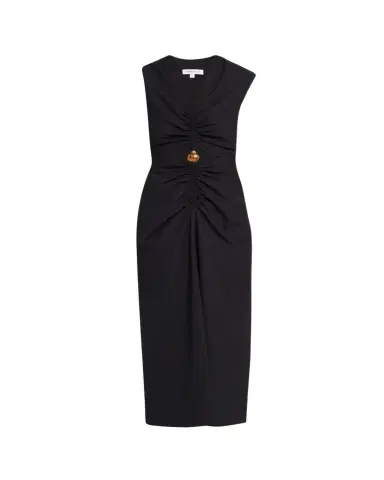 Veronica Beard Marisabel Cutout Crepe Midi Dress | Thumbnail 1 Veronica Beard Marisabel Cutout Crepe Midi Dress | Thumbnail 1