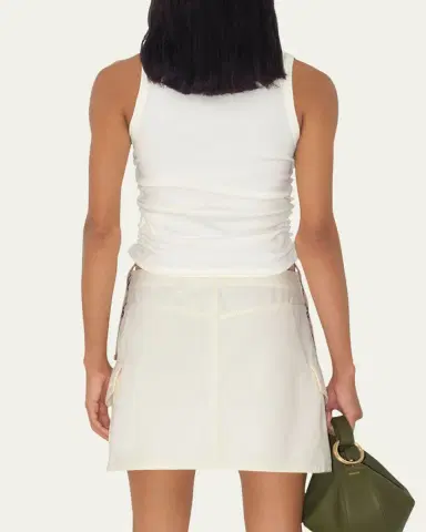 Burberry Ruched Check Drawstring Tank Top | Thumbnail 3 Burberry Ruched Check Drawstring Tank Top | Thumbnail 3