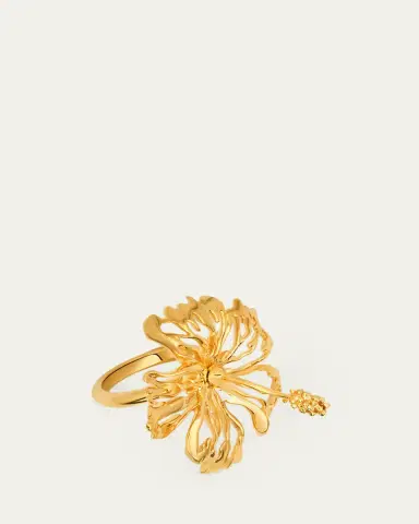 Oscar de la Renta Openwork Hibiscus Ring | Thumbnail 3 Oscar de la Renta Openwork Hibiscus Ring | Thumbnail 3