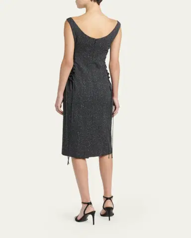 McQueen Sleeveless Laced Sheath Dress | Thumbnail 3 McQueen Sleeveless Laced Sheath Dress | Thumbnail 3