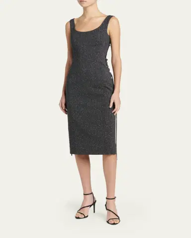McQueen Sleeveless Laced Sheath Dress | Thumbnail 4 McQueen Sleeveless Laced Sheath Dress | Thumbnail 4
