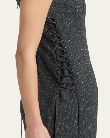 McQueen Sleeveless Laced Sheath Dress | Thumbnail 5 McQueen Sleeveless Laced Sheath Dress | Thumbnail 5